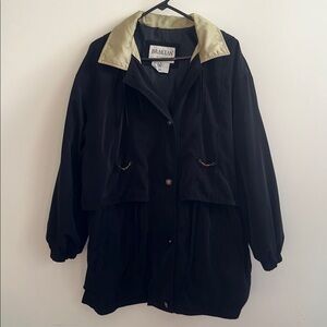 Braetan Women's Black Jacket with Cream Collar